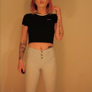 High Waisted- Light Denim Skinny Jeans